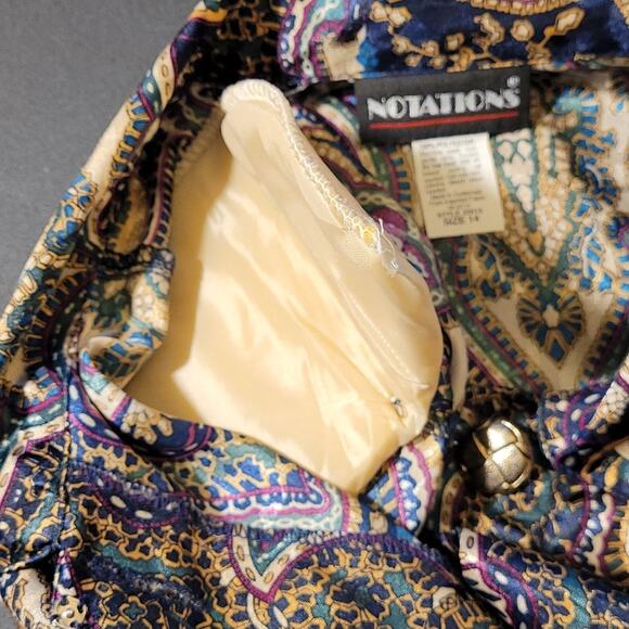 Vintage Size 14 Notations Layering Fall Colors Paisley and Floral Gorgeous - Picture 11 of 12